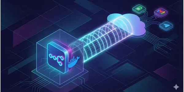 Abstract geometric representation of automated workflows connecting nodes